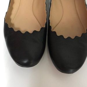 Chloé Black Leather Ballet Flats